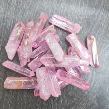 1 kg na Debelo Aura angel quartz palico naravno roza stroji in kristalno točke vzorcu Polirani Zdravljenje