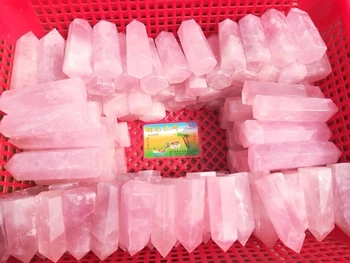 1 kg Naravnega Rose Quartz Crystal Točke Palico Rožnati Kristali Kremena Stolp Kristal Rose Obelisk, Ravno Dno Zdravljenje Kristalno Gemstone L