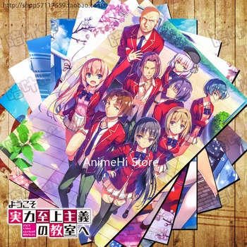 10 kos/set Anime Razredu Elite plakati Horikita Suzune Kikyou Kushida stenske slike za Colletion A3 42x29CM Nalepke