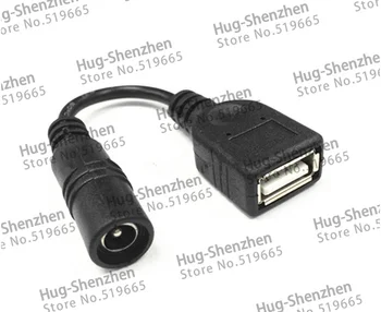 100 kozarcev Čisto Nov 5.5 x 2.1 mm DC Ženski USB DC Ženski Napajalni Priključek Kabel za Prenosnik Ac, Dolžina: 10 cm