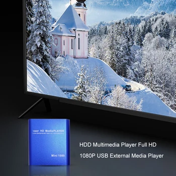 1080P HDD Multimedijski Predvajalnik Full HD USB Zunanji Predvajalnik S HDMI-združljiv SD Media TV Box Podpora MKV H. 264 RMVB, WMV
