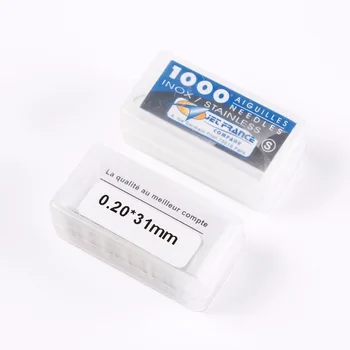 10Boxes 1000pcs/box Visoko Kakovostni 316Stainless Jekla Svoboden Igle 0,20 mm 0,25 mm 0.30 0.35 0.40X31mm Strokovno Tatoo Igle