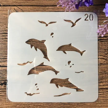 15 cm Ptica Ocean DIY Layering Matrice Stensko Slikarstvo Album Kolorit Reliefi Album Dekorativni Kartico Predlogo