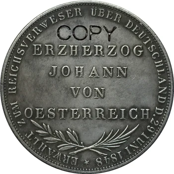 1848 nemščina 2 Gulden kovancev KOPIRANJE 36 MM