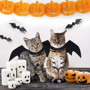 2021 Nova Halloween Žival Pes Mačka Bat Wing Cosplay Fancy Oblačenja Noša Obleko, Krila Stranke Dobave Foto Rekviziti Pokrivala