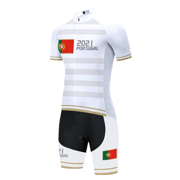 2021 Portugalsko Reprezentanco Skinsuit Kolesarjenje Določa Triatlon Obleko Kratek Rokav Quick Dry Maillot Ropa Ciclismo Jumpsuit