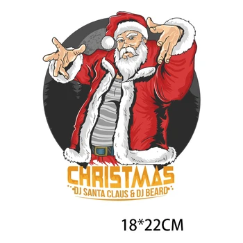 2021 srečno novo leto Prenos Toplote Nalepke Božič Obliži za Oblačila, iz Železa na Prenos Popravkov Santa Claus Aplicirano Dekor