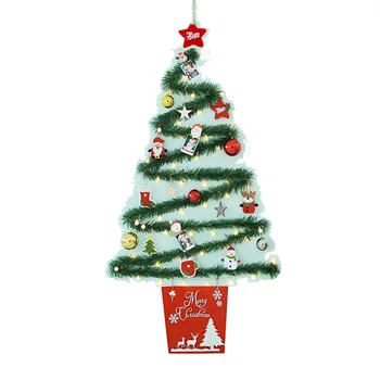 2022 Božič Steno Drevo z Lučmi DIY Božični Okraski TreeGlowing Božično Drevo Božični Okraski Happy Tree