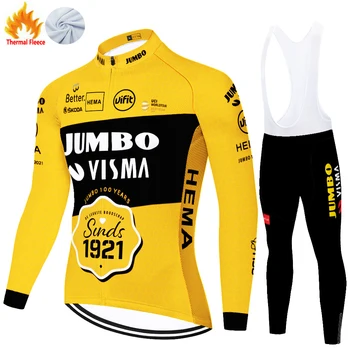 2022 JUMBO VISMA Zimsko Termalno Runo kolesarska oblačila ropa ciclismo hombre kolesarjenje Велосипеды jersey mtb maillot manga larga