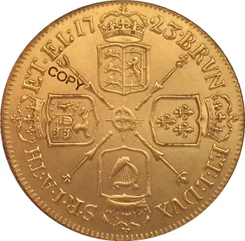 24 - K pozlačen 1723 Združeno Kraljestvo 1 Gvineja - George sem kovancev izvod
