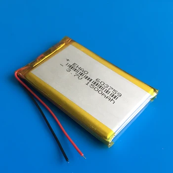 3,7 V 1500mAh lipo polymer li litij-ionska baterija za polnjenje MP3 GPS navigator DVD snemalnik slušalke e-knjige fotoaparat 603759