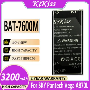 3200mAh Mobilnega Telefona Baterije BAT-7600M Za NEBO Pantech Vega A870L A870K A870S IM-A870s IM-A870 BAT 7600M +Številko za Sledenje
