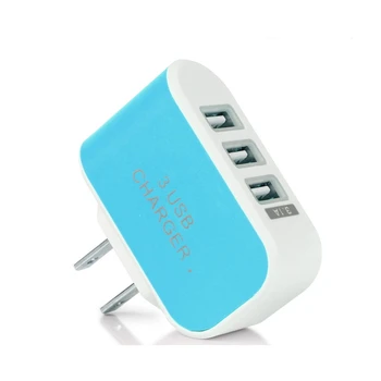 5 3.1 3USB Stenski Adapter za Polnilnik Z Modro LED Svetlobo za iPhone Za Samsung Andorid Polnilnik NAS Plug