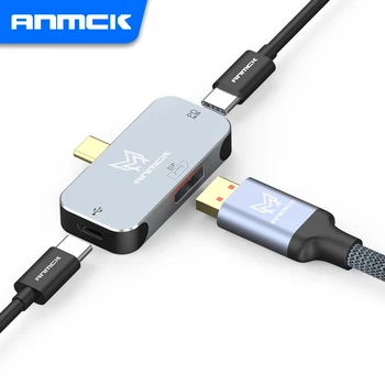 Anmck USB Tip C SREDIŠČE Za Macbook Pro/Zrak USB C, USB 3.0, HDMI Splitter-združljiv 4K 60HZ Razširitvene Postaje Za Prenosne računalnike