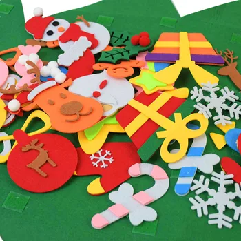 Baby Montessori Igrača 33pcs DIY Čutiti Božično Drevo Toddlers Zaseden Odbor Xmas Tree Darilo Za Fanta Dekle Vrata Stenski Okras Odlikovanja