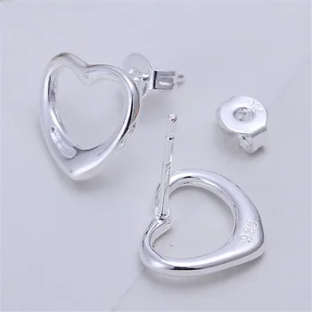 Bohemian lepi srce za ženske poročni srebrna barva stud uhani vroče prodajo visoko kakovostnih modni nakit e099
