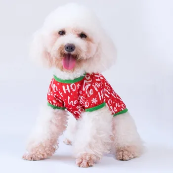 Božič Oblačila za Pse, Novo Leto Ljubljenčki, Psi T-shirt Za Majhne, Srednje Pse Kostum Chihuahua Pet Majica Toplo Kuža Oblačila