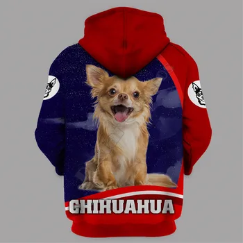 Chihuahua 3D Hoodies Natisnjeni Puloverju Moške, Za Ženske Smešno Sweatshirts Pulover Živali Hoodies Padec Ladijskega 18