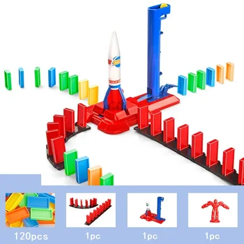 Domino Bloki Domine Igre Plastičnih Vroče Igrače Za Otroke, Dekleta, Fantje, Otroci Baby Raketno Letalo Izobraževalne Razvoj Darilo