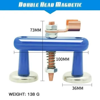 Dvojno Varjenje Magnet Glavo Magnetni Podporo Clamp Nosilec Stalnica Močno Varilec Uporabite Za Kovinske Palice Oporniki Ograje Varjenje Tabela
