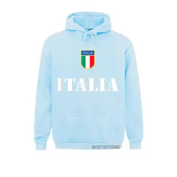 Italia, Italija Nogomet Hoodie Azzurri Nogomet Italijanski Plašč Oblikovalca Mlade Hoodies High Street Sweatshirts Dolg Rokav Normalno Kapuce