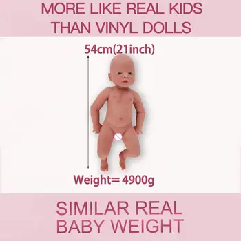 IVITA WG1511 54 cm 4,9 kg Visoke Kakovosti za Celotno Telo, Silikonski Prerojeni Lutke Realne Dekle Otroka Otroci Igrače za Otroke Božično Darilo