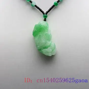 Jade Pixiu Obesek Srečen Ogrlica Amulet Bela Zelena Moških Ročno Izrezljane Nakit Darila, Modni Kitajski Jadeit Ženske Naravnih Čar