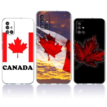 Kanada Kanadsko Zastavo CA Listov Primeru Telefon Za Samsung Galaxy A51 A71 A21S A12 A11 A31 A41 A52 A32 5G A72 A01 A02S Jasno, Mehko Pokrov