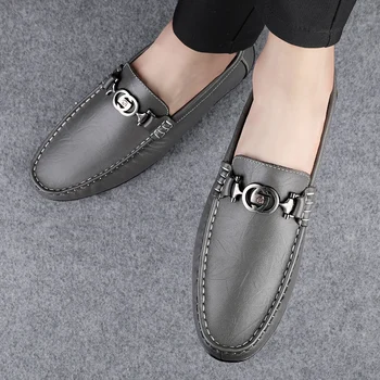 Luksuzni kakovosti moške čevlje, usnje loafers ravno non-slip za moške čevlji Priložnostne Britanski stil in preprostost Moccasins Urad čevlji