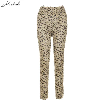 Macheda Jeseni leopard tiskanja slim hlače za ženske nosijo gamaše plemenski etnične slog, osebnost moda hlače mehko in udobno