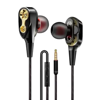 Magnetni Žične Stereo in-Ear Slušalke Super Bass Dual Drive Slušalke Čepkov Slušalke Za Huawei Samsung Pametni telefon