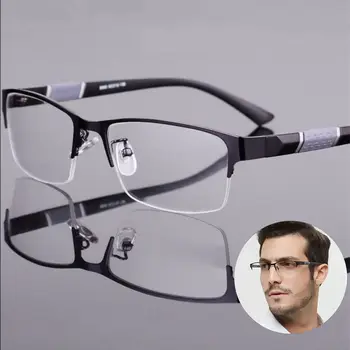 Moški Pol Okvir Letnik Klasična Ultra Lahka Očala Zaščito Za Oči Poslovnih Obravnavi Očala Anti-Modra Svetloba