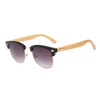Nove Modne Moške Kvadratnih sončna Očala Ženske Klasičnih Bambus, Les, sončna Očala Očala Retro Lesen Okvir Ročno Očala UV400