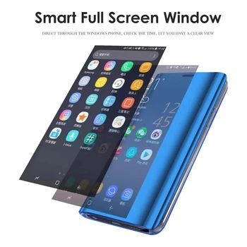 Ogledalo Primeru Telefon za Samsung Galaxy A51 A515 51 A71 A21s A41 A31 A11 A21 A01 Luksuzni Magnetni Usnja Flip Cover Couqe
