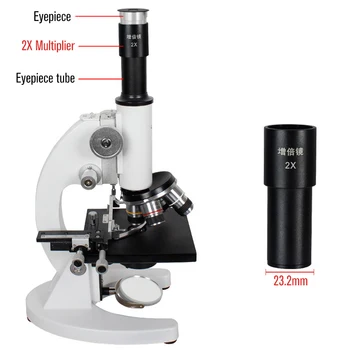 OSEELANG biološki mikroskop 2X multiplikator Vmesnik za 23,2 mm Oko Mikroskopom Del pribor