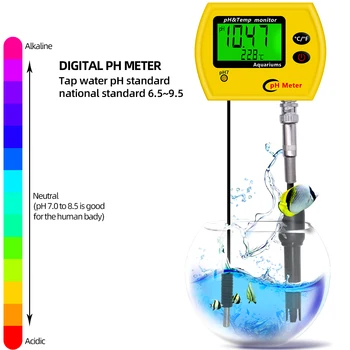 PH-991 PH Meter Tester Kakovost Vode na Spletu PH&Temp Monitor Acidimeter Analyzer Meter za Akvarij Bazen