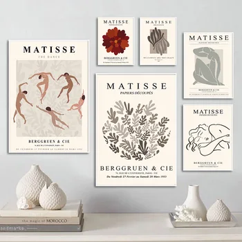 Povzetek Matisse Koralni Cvetje Žensko Telo Nordijska Plakatov In Fotografij Wall Art Platno Slikarstvo Stenske Slike Za Dnevna Soba Dekor