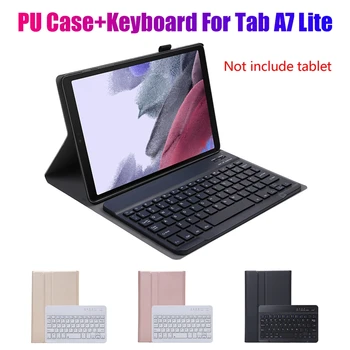 PU Primeru+Tipkovnica za Samsung Tab A7 Lite 8.7 Palčni T220/T225 Tablet Flip Primeru Tablet Stojalo z Brezžično Tipkovnico