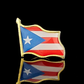 Puerto Ricu Državni ZDA Zastavo broške pozlačeni Značko Prijateljstvo American Oblačila Broška