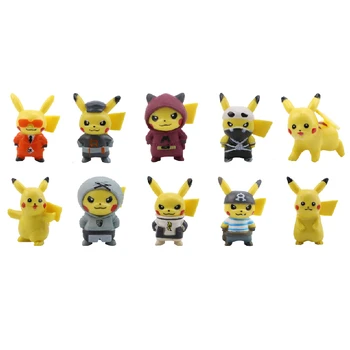 Resnično Pokemon 4 cm Pikachu COS Captain America, Iron Man, Hulk Anime Številke Modela Znak, Igrače, Okraski Otrok Darilo za Rojstni dan