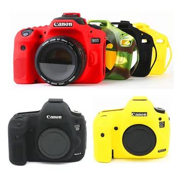 Silikonski DSLR Fotoaparat Primeru Zajema Vrečko za Canon EOS R 90D 250D 5D Mark III IV 6D II 6D2 5D3 5D4 1300D 800D 850D SL3 T8i T7i T6