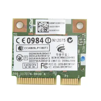 SSEA NOVO BroadCom BCM943224HMS BCM43224 half MINI PCI-E Card Wlan, WIFI Brezžično Kartico za HP 8460p 5310m 582564-001 518434-001