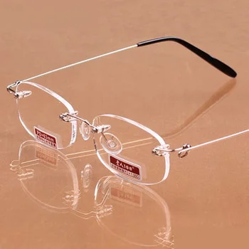 Unisex Obravnavi Očala blagovne Znamke Rimless Presbyopia Očala za Ženske, Moške Smolo Jasno Objektiv Branje Eye Glasses +1.0~4.0