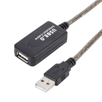USB 2.0, Moški-Ženski Kabel Podaljšek 5m / 10m / 15m za PC Namizni Prenosni računalnik Brezžično Omrežno Kartico Razširitev Kabel Z USB Vrata