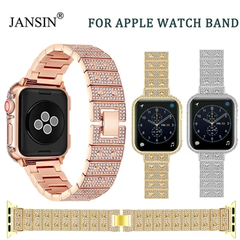 Watchband Zapestnica Za Apple watch band 44 mm 40 mm 42mm 38 mm Ženske Diamond Trak Za Apple Watch Band 45mm 41mm Serije 7 6 5 MP